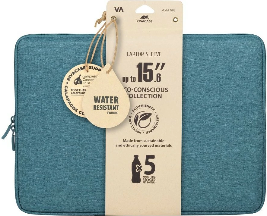 Mbështjellës laptopi RIVACASE Suzuka 7705, 15.6 inç, aquamarine