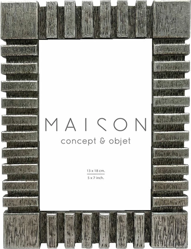 Kornizë foto Kasen, polirezine, ngjyrë argjendi, 18x2x23cm