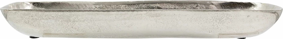 Tabaka dekorative VOBIS, alumin, argjendtë, 14x40x5cm