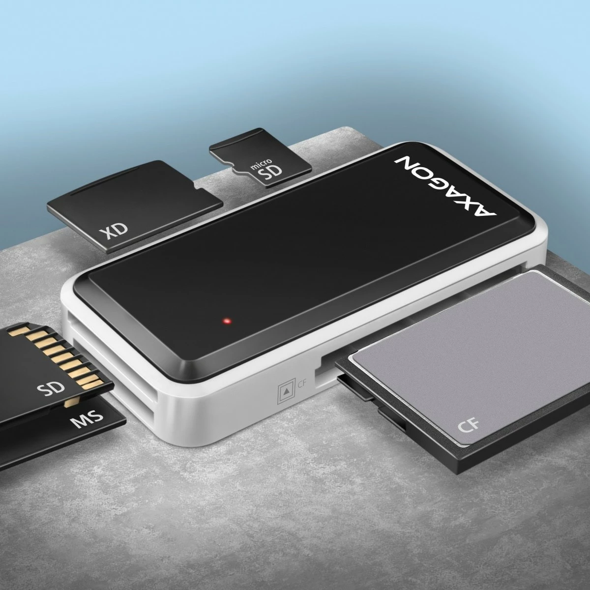 Lexues kartelash AXAGON CRE-X1, 5 slote, USB 2.0, zi/bardhë