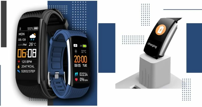 Smartwatch Giewont, zi e kaltër e errët