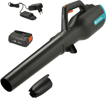 Fshesë dore Gardena PowerJet 18V P4A, 2.5Ah, me bateri, zi/blu/portokalli