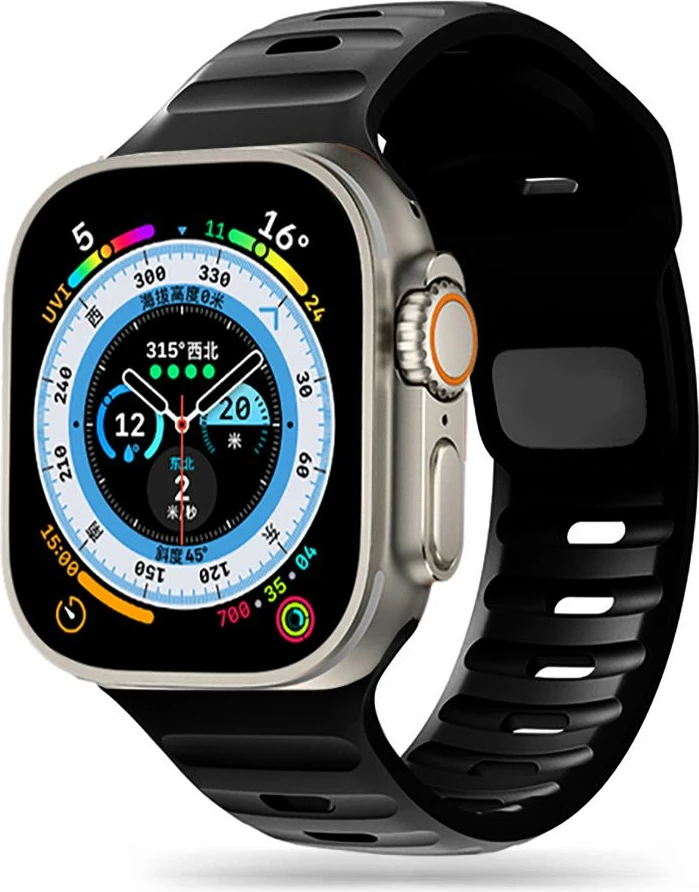 Rrip sportiv Tech-Protect IconBand Line për Apple Watch 42/44/45/49 mm, i zi