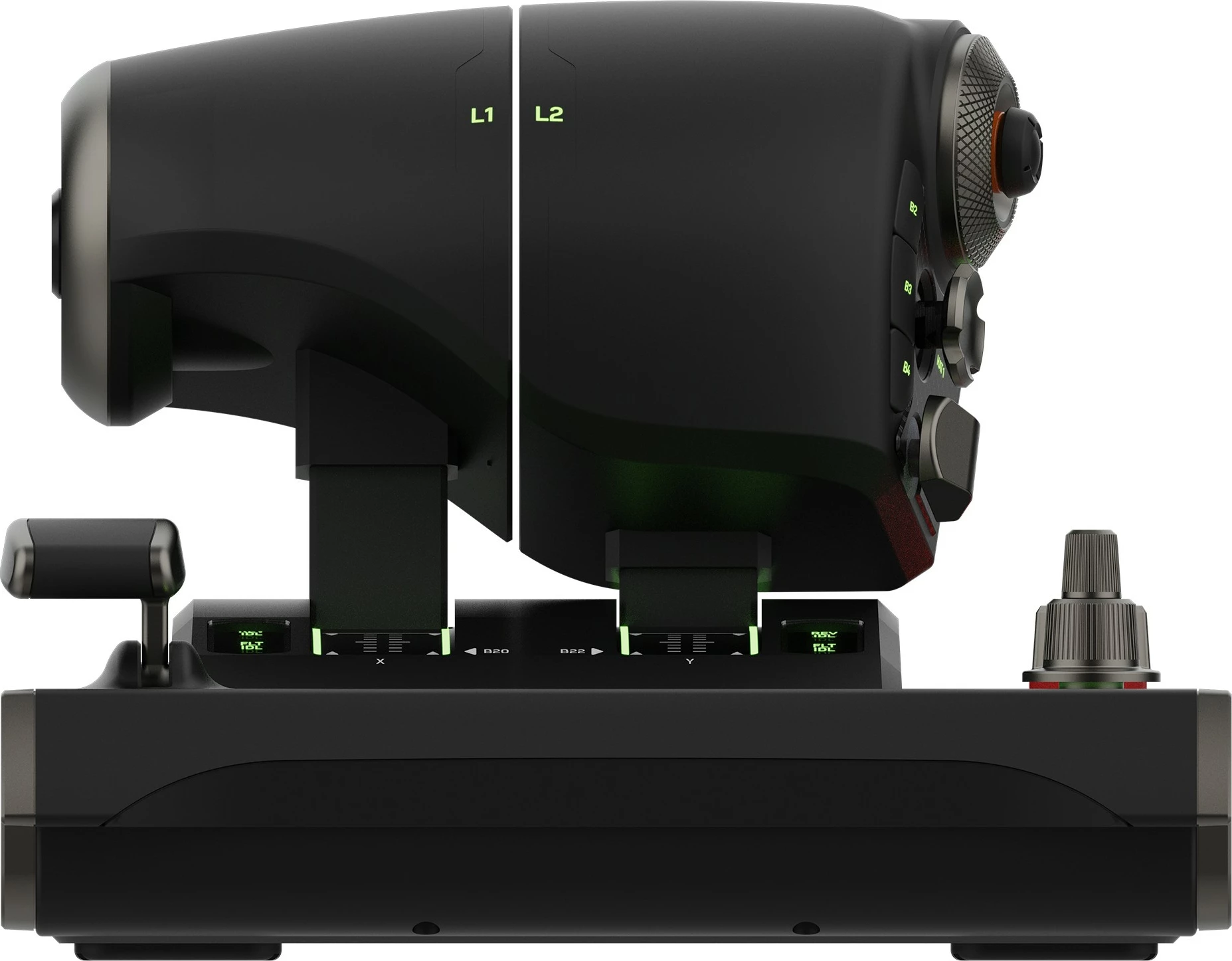 Joystick Turtle Beach VelocityOne Flightstick, PC, me ekran OLED, me kabllo, i zi