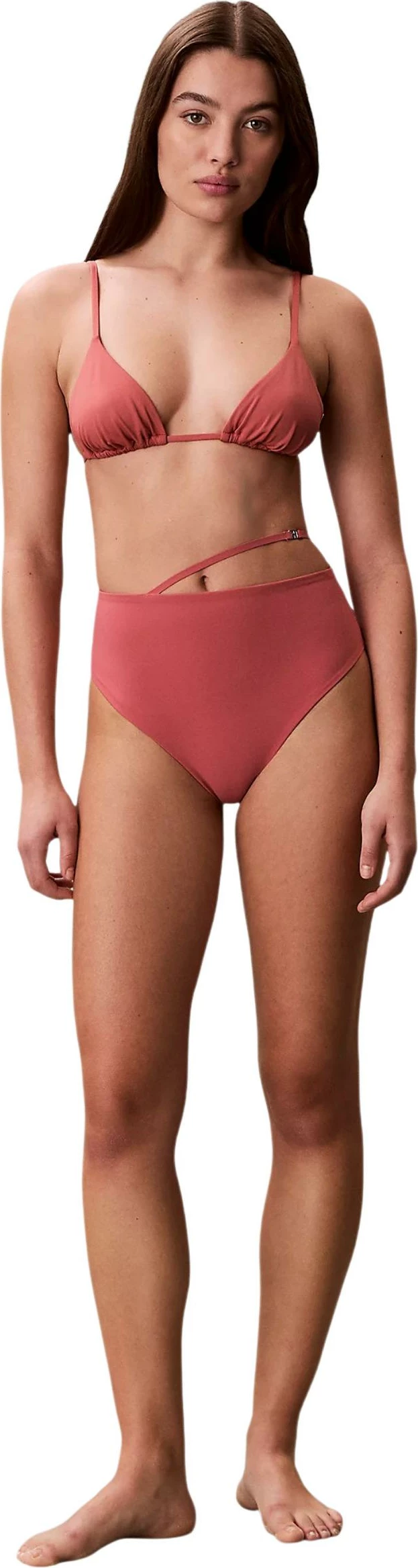 Të poshtme noti për femra Calvin Klein Jeans HW Belt Bottom LV00Q61125, rozë antike [Madhësia: L]