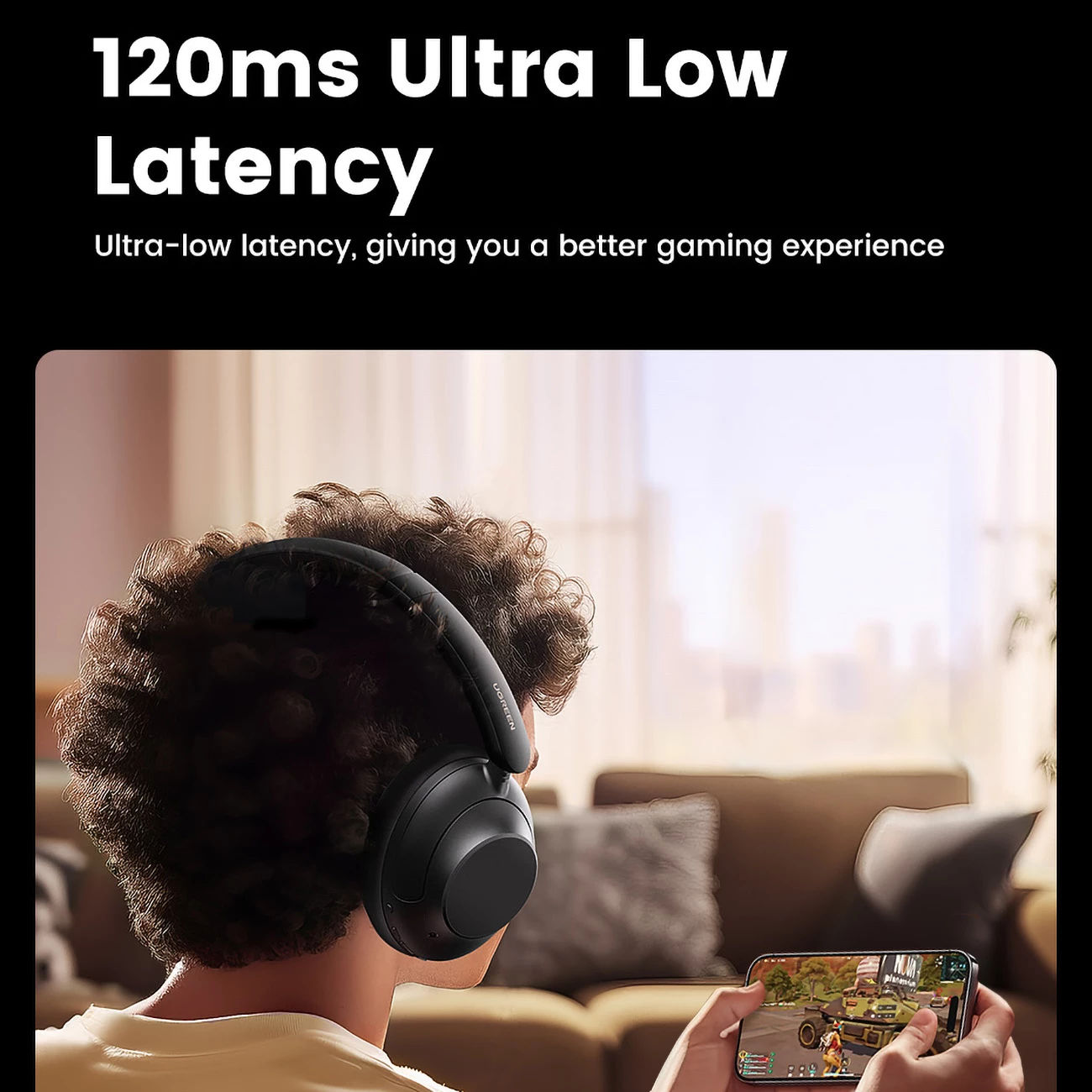 Kufje wireless Ugreen HP202 HiTune Max5 me ANC, Bluetooth 5.0, të zeza