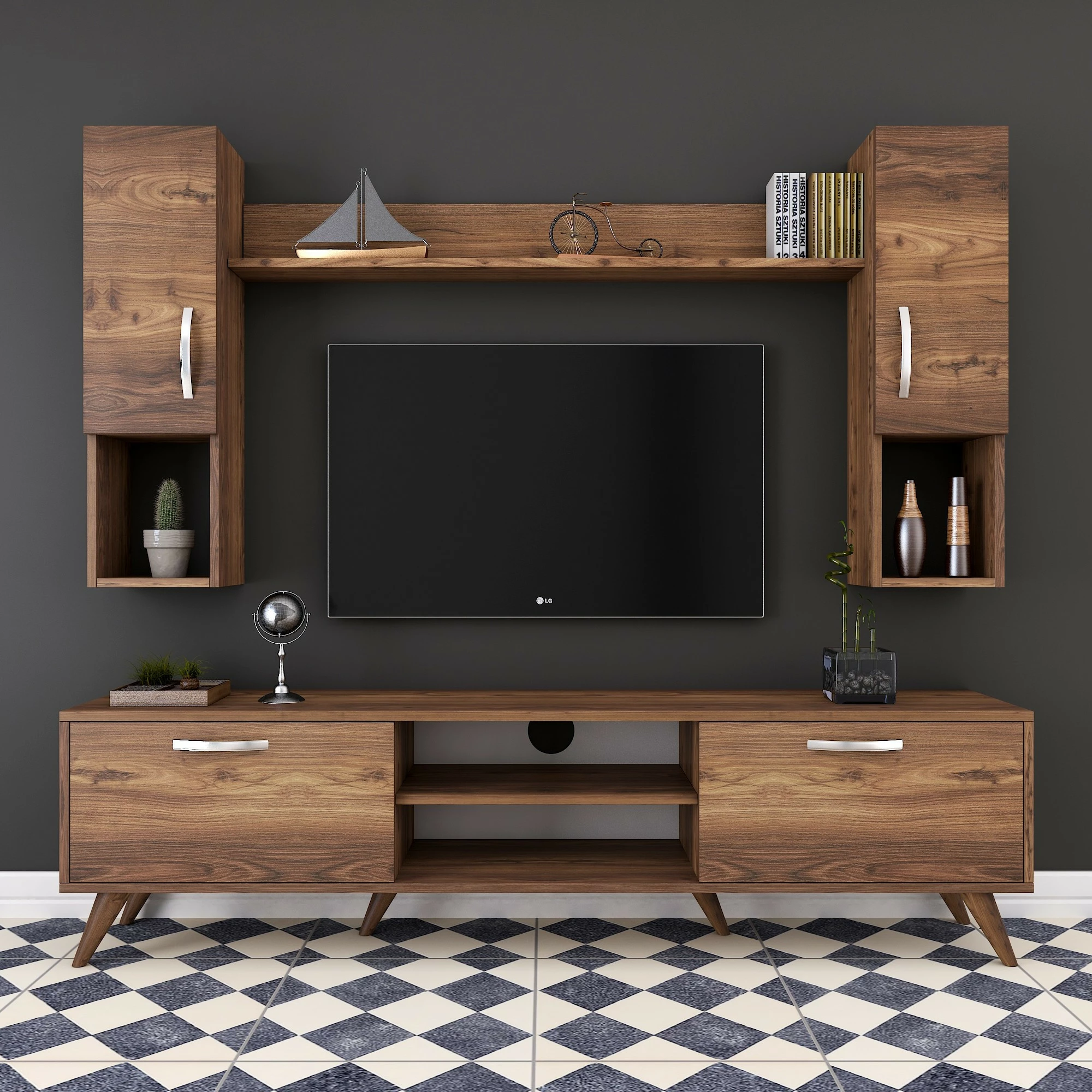 Komodë TV Skye Decor, ngjyrë arre, M27-284