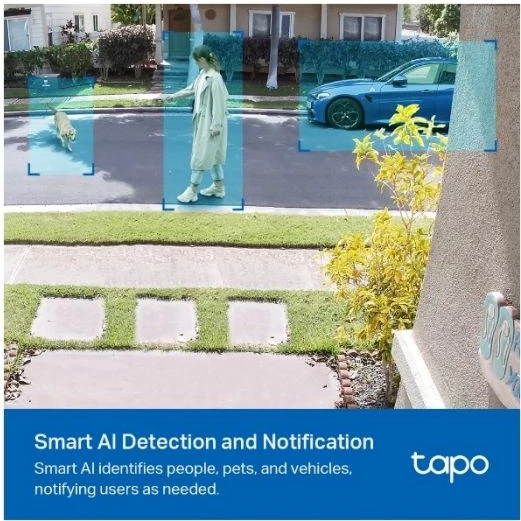 Kamerë sigurie Wi‑Fi për jashtë TP-LINK Tapo C420S1 2K QHD (4MP), me Smart Hub Tapo H200, e bardhë, set