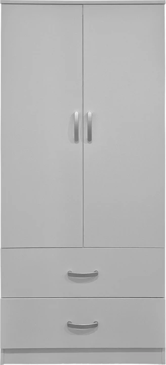 Dollap me dy dyer dhe dy sirtarë, i bardhë, Alvia, 80x51.5x180cm