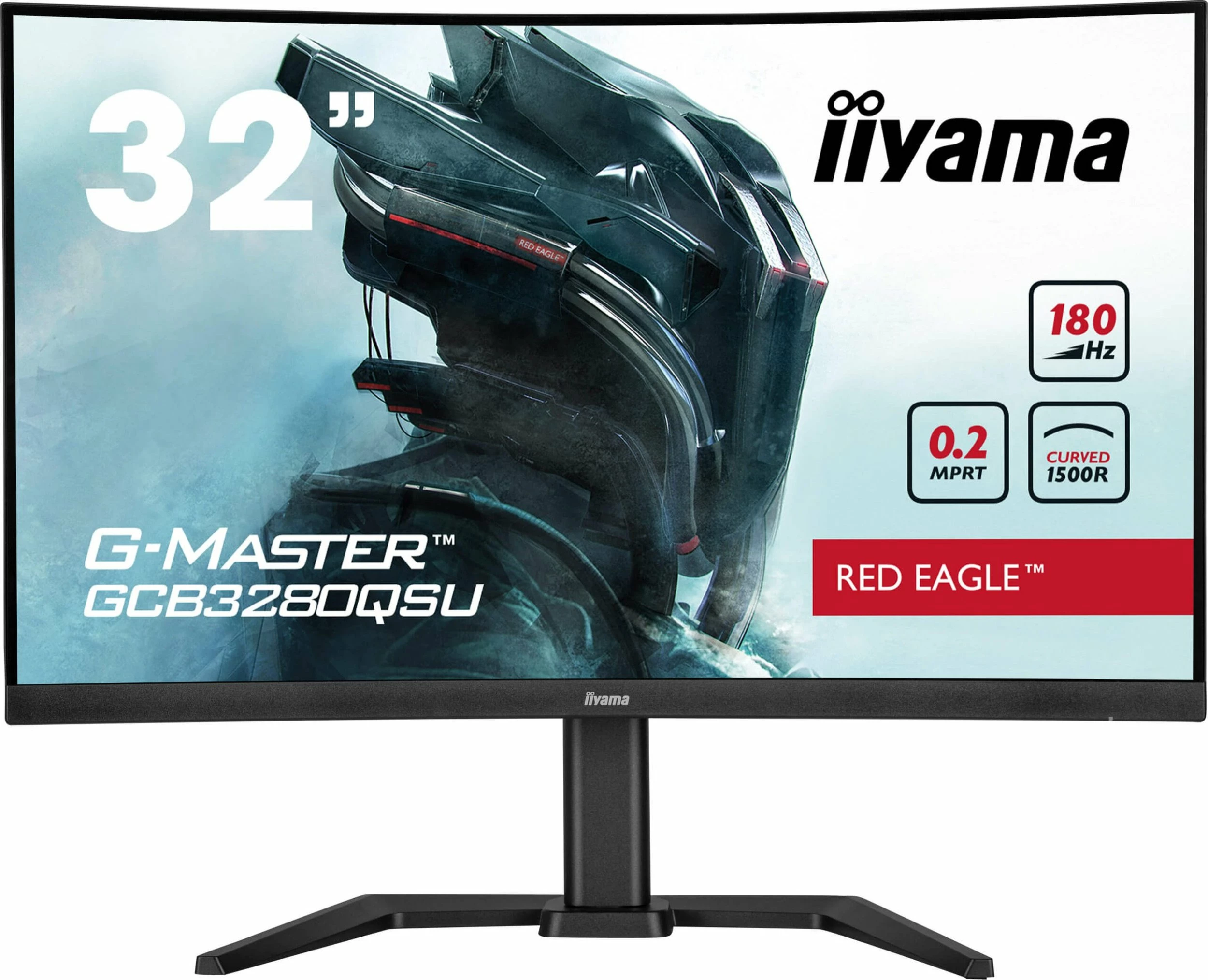 Monitor iiyama G-Master GCB3280QSU-B2 31.5" WQHD 180Hz i lakuar, zi