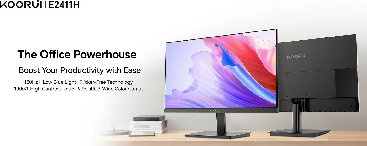 Monitor Koorui E2411H 23.8" Full HD 1920x1080, FreeSync Premium, i zi