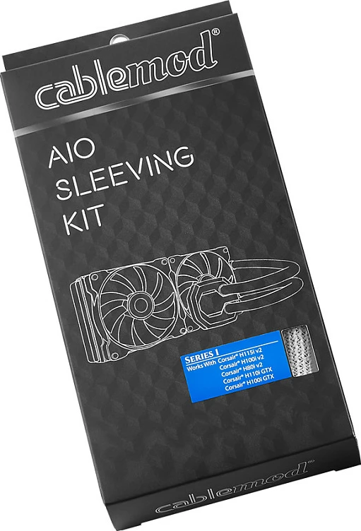 Kit sleeving për AIO CableMod Series 1 për Corsair Hydro Gen 2, i bardhë