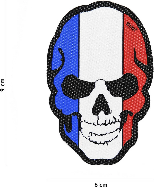 Emblema Të Qëndisura Fostex Garments Patch fine woven Skull France #7141