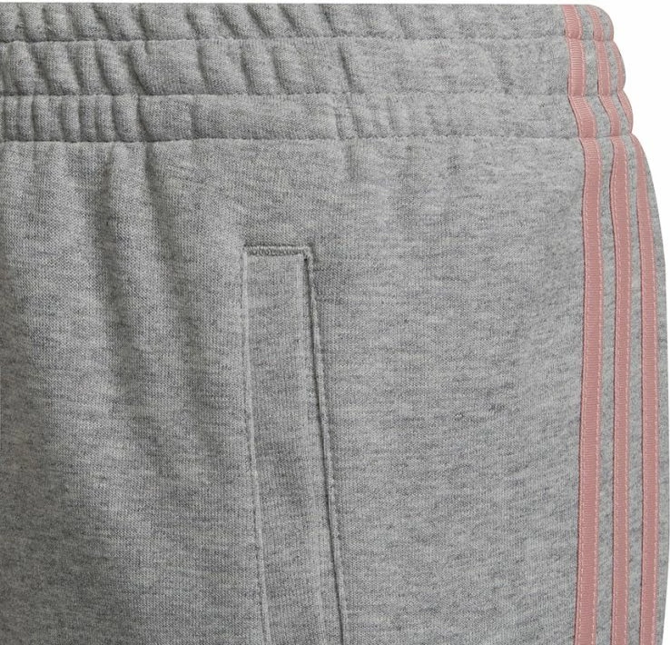 Pantallona për fëmijë adidas, gri me detaje rozë [Madhësia: 164 cm]