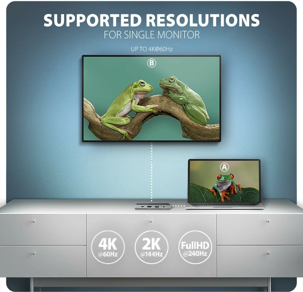 Hub multiport AXAGON HMC-8HLSA, 9-në-1, USB-C, HDMI 4K, 3x USB-A, SD/microSD, GLAN, Audio, PD 100W, 20cm, Gri