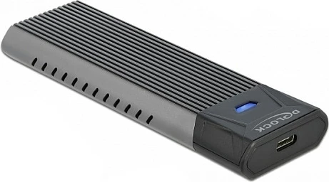 Kasë eksternë SSD DeLOCK M.2 NVMe/SATA USB-C 10Gbps, USB 3.2 Gen 2, e zezë/gri