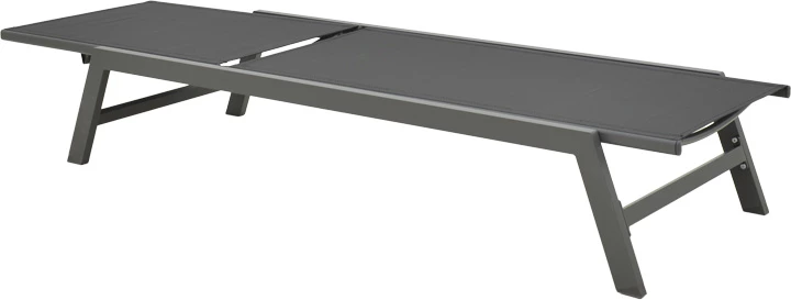 Shezlong Boka, alumin i zi, tekstilene, 60x192x31cm
