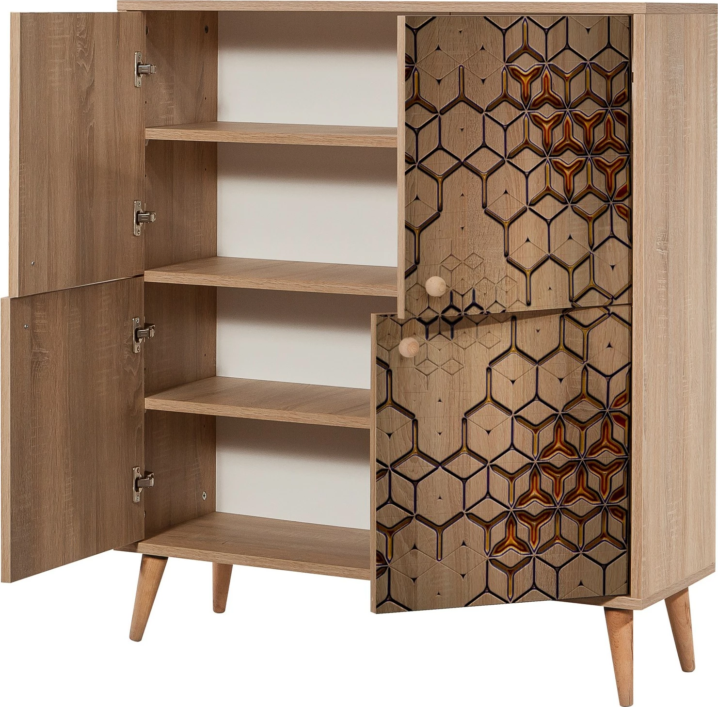 Dollap multifunksional Hanah Home, Multilux-720, ngjyrë lisi Sonoma