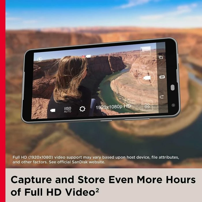 Kartelë memorie microSDHC SanDisk Ultra 32GB 120MB/s A1 Class 10 UHS-I, kuqe/gri, paketim i dyfishtë