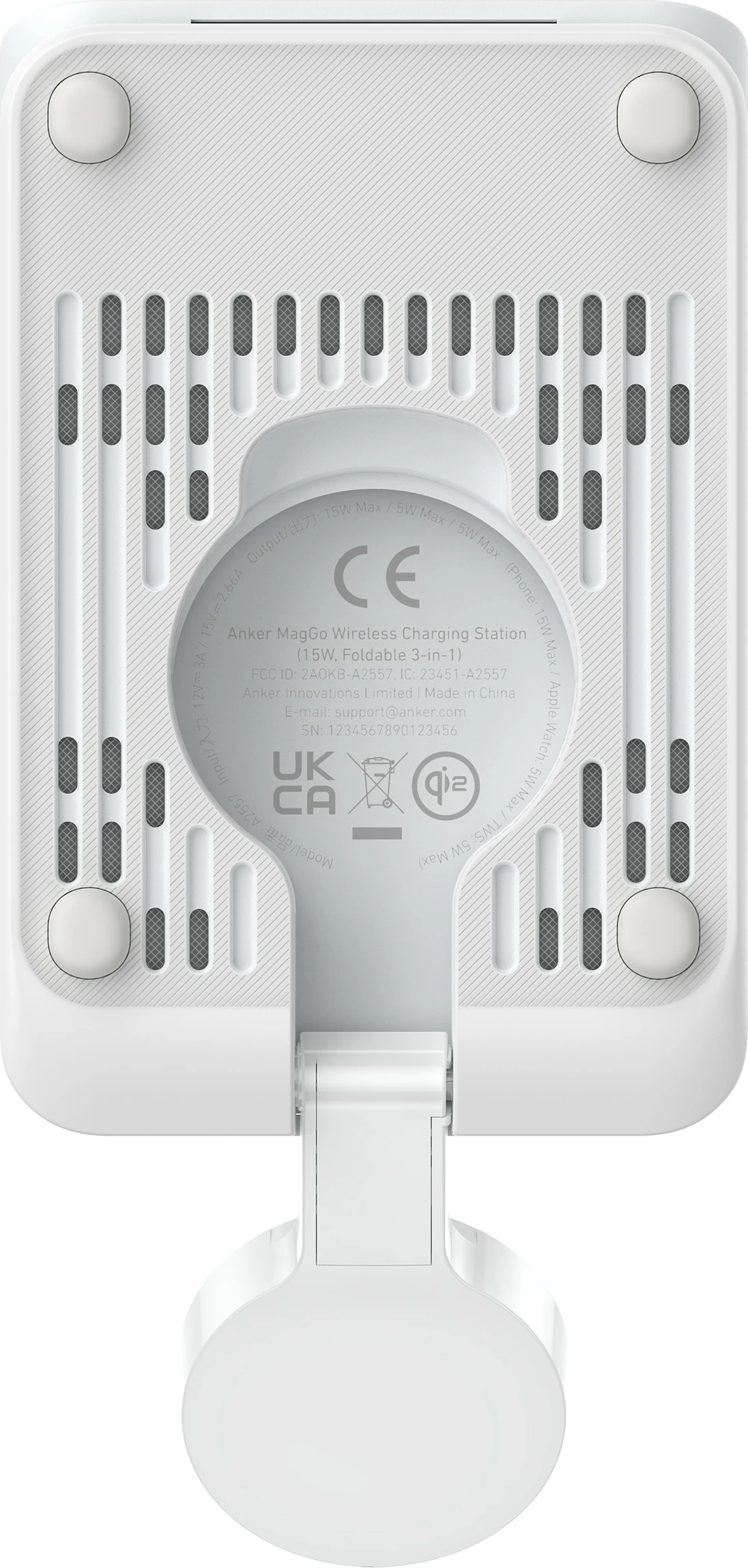 Karikues wireless Anker B2557321, 25W, i bardhë