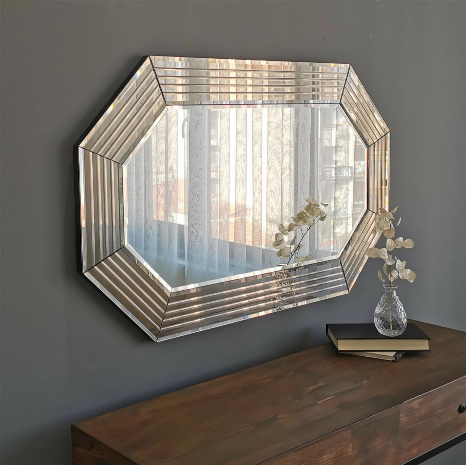 Pasqyrë bronzi Hanah Home, A312Y, 100x60cm