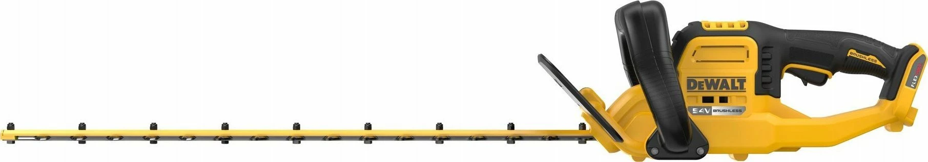 Gërshërë me bateri për gardh DeWalt DCMHT573X1 54V FlexVolt, teh 65cm, hapje dhëmbësh 31mm, 1x 9.0Ah + karikues, e verdhë/zezë