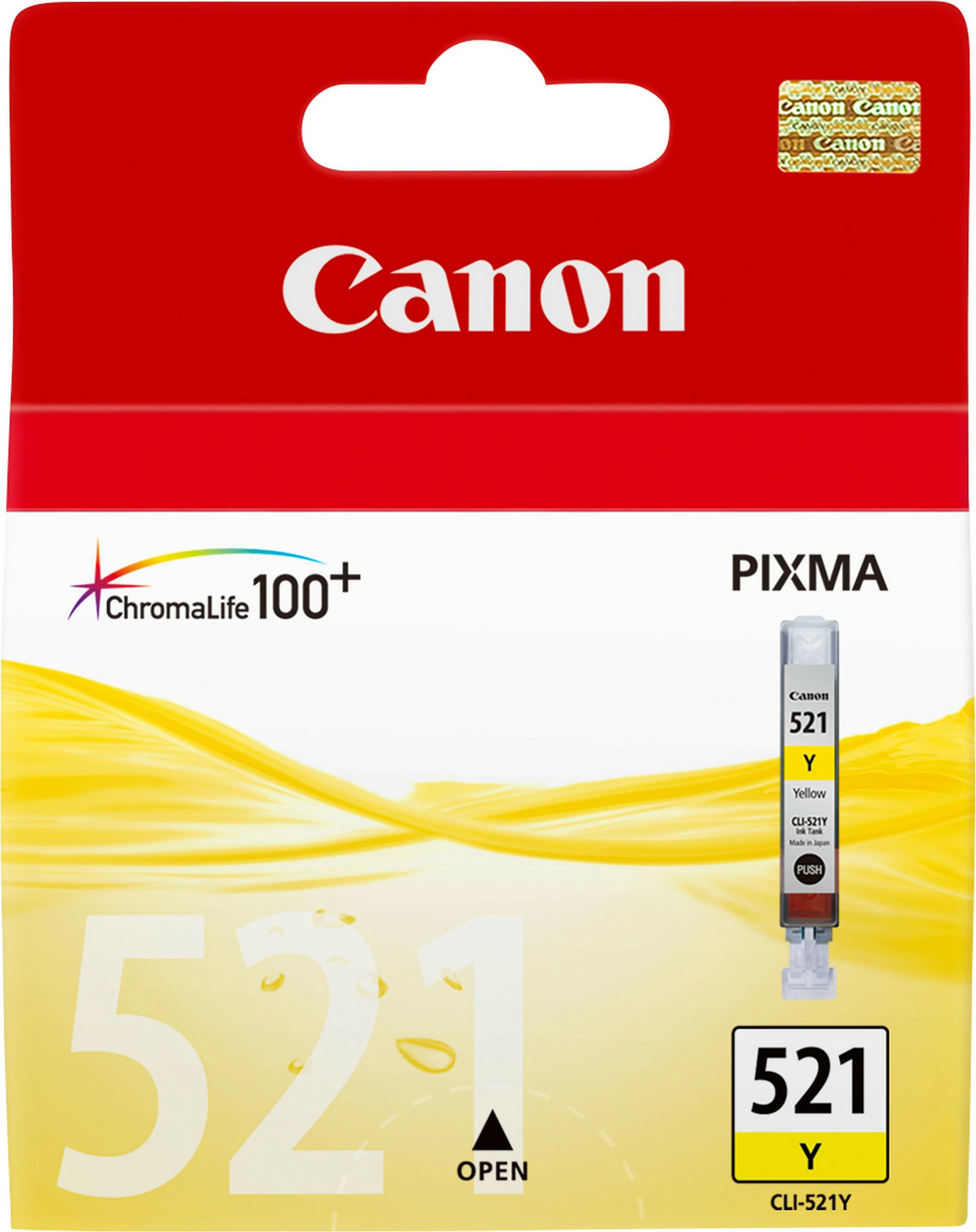 Karikator boje Canon CLI-521Y, Verdhë, Pigment-based
