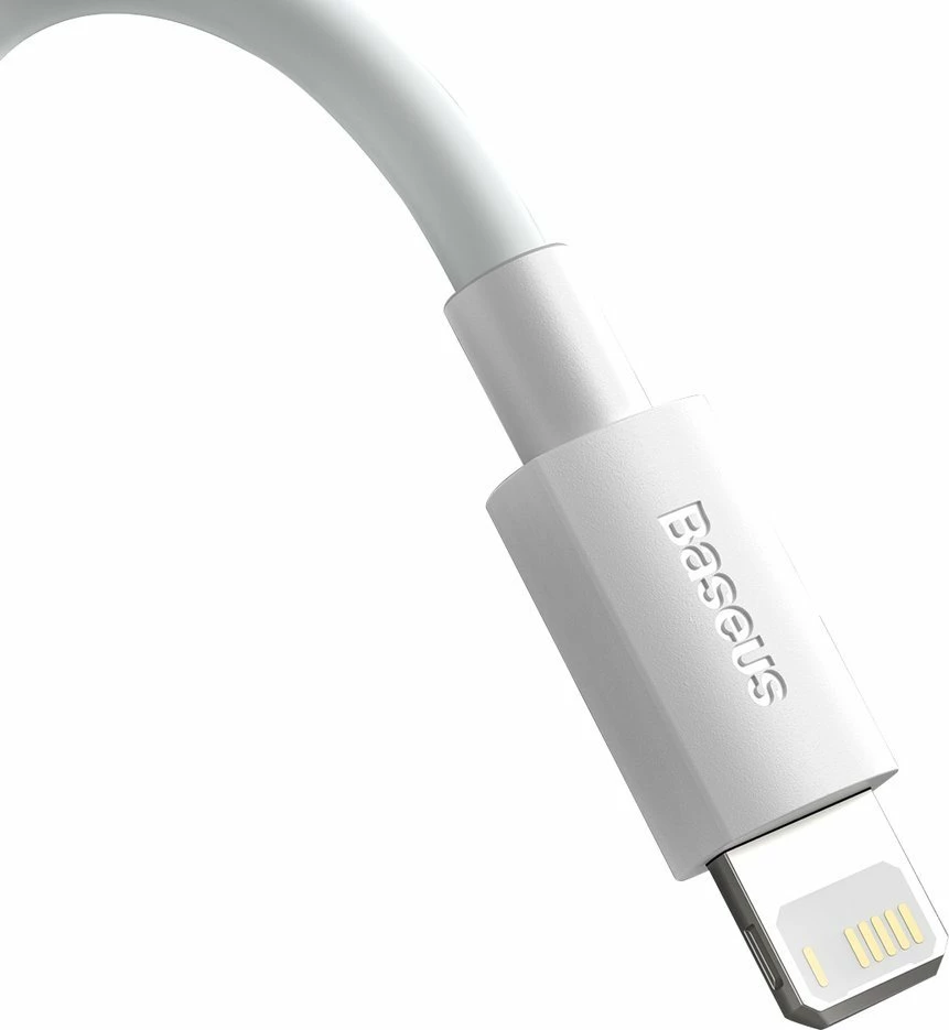 Kabllo USB-Lightning Baseus TZCALZJ-02, 1.5m, Set 2 copë, Bardhë