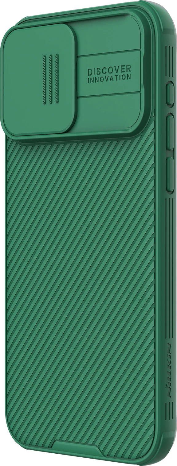 Mbështjellës Nillkin CamShield Pro Magnetic për iPhone 15 Pro, me kapak kamere, Gjelbër