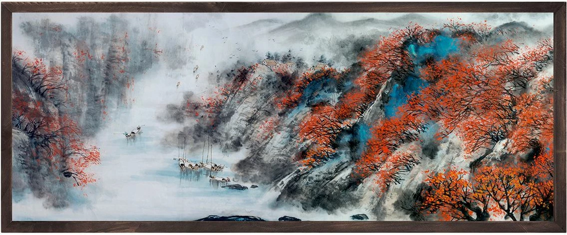 Pikturë dekorative me kornizë, MDF, Wallity, shumëngjyrëshe, 50x120cm