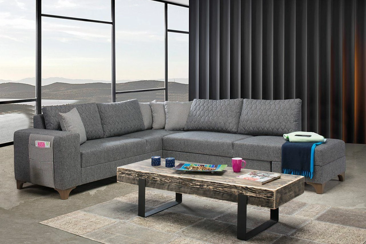 Kënd-sofë krevati Loft, ngjyrë gri, Atelier del Sofa