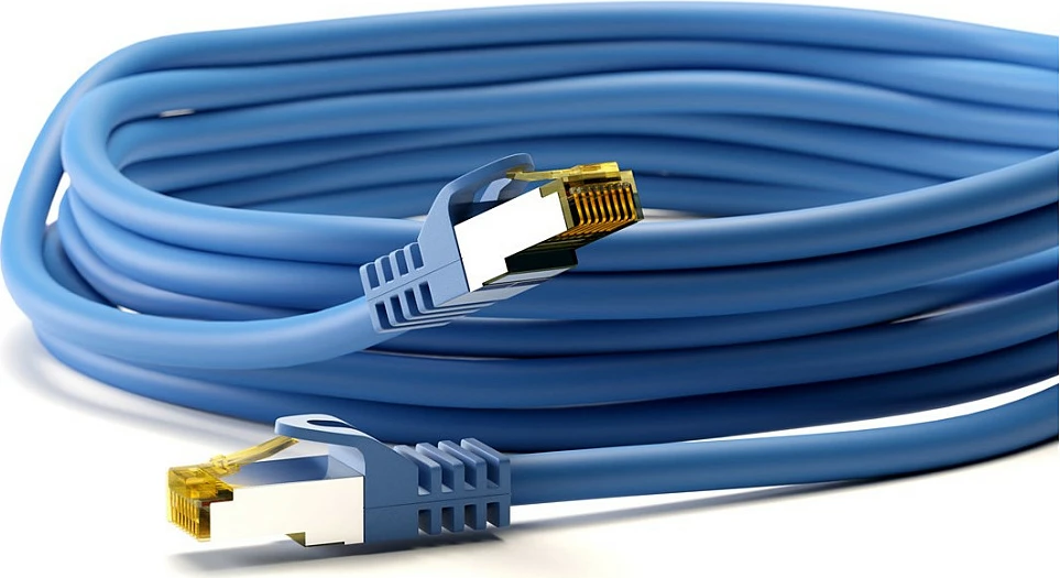 Kabllo rrjeti Goobay RJ45 Cat6a S/FTP (PIMF), 2 m, 500 MHz, blu