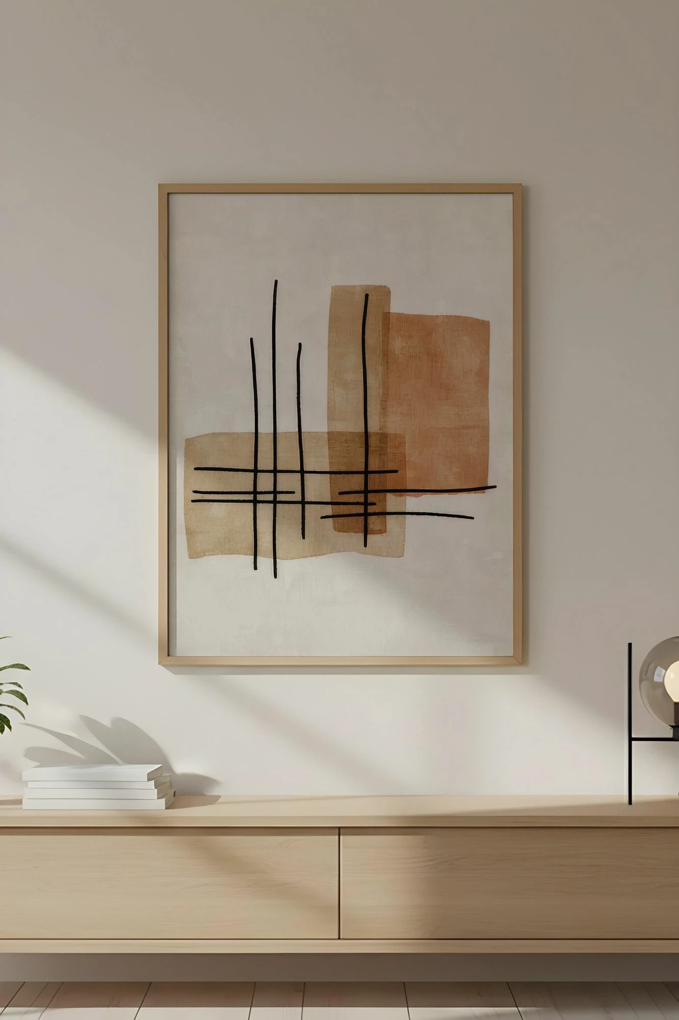 Pikturë dekorative me kornizë, MDF, Wallity, Huhu731, 40x60cm