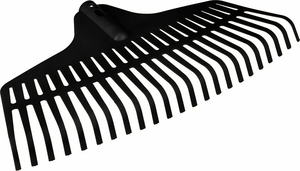 Rastrellë për gjethe Verto, 46 cm, 12 dhëmbë, pa dorezë, e zezë