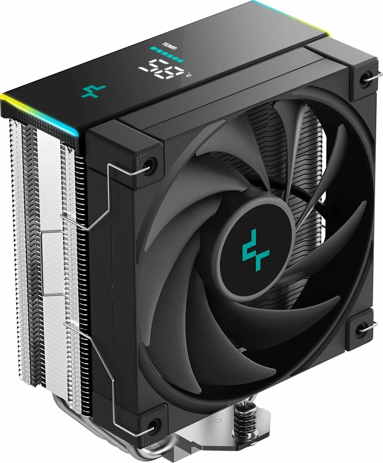 Ftohës CPU Deepcool AK400 Digital SE R-AK400-BKADMN-GJD, 120mm, ARGB, 220W, i zi/argjendtë