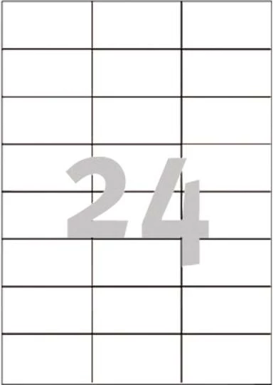 Etiketa vetëngjitëse, Avery Zweckform, 3474, 70 x 37 mm, A4, 100 fletë, e bardhë