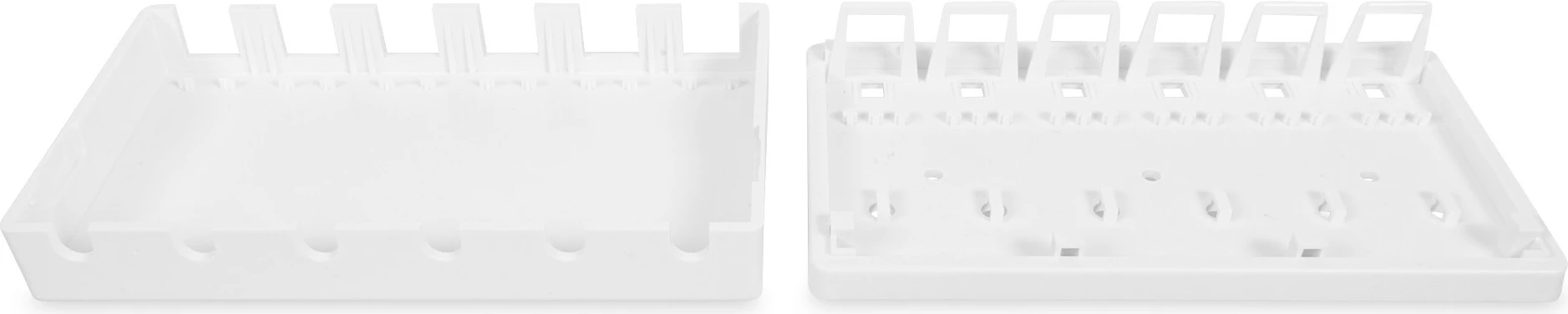 Kutijë konsolidimi Digitus për 6 Keystone, plastikë, e bardhë