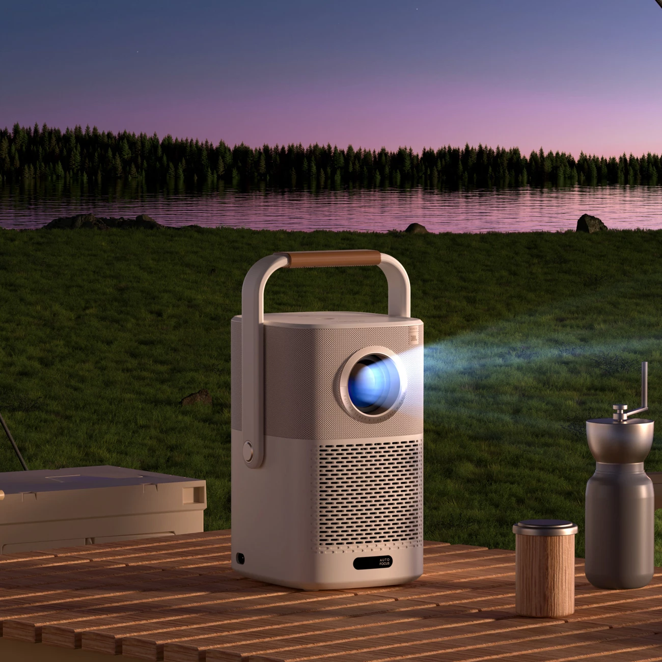 Projektor multimedia Yaber T2 Plus, Full HD 1080p, JBL Speakers, Google TV dongle, Bezhe