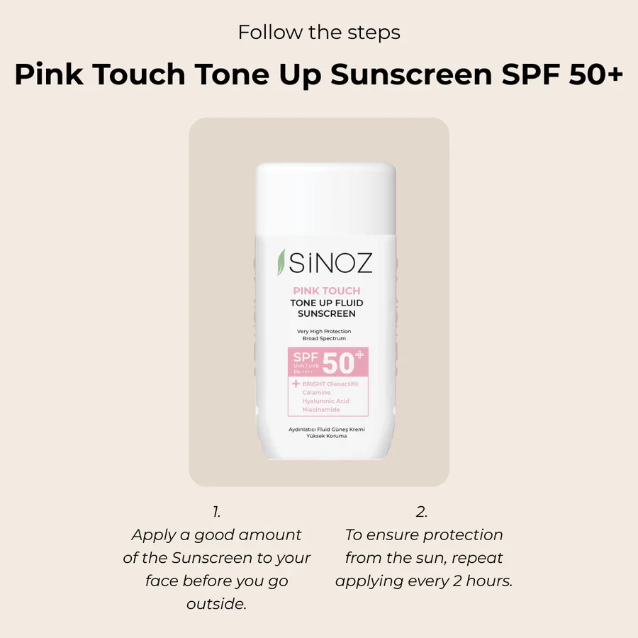 Krem kundër diellit Pink Touch Tone Up Fluid SPF 50+