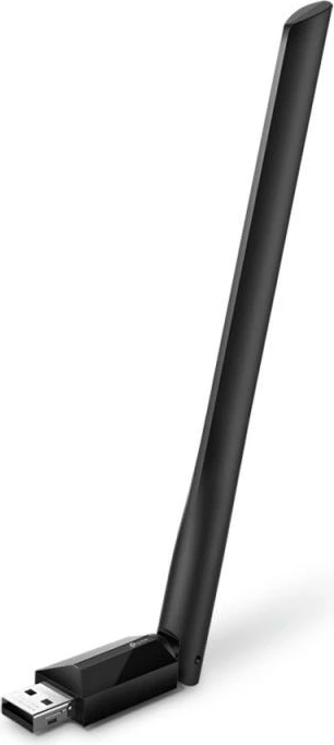 Adapter Wi‑Fi USB, TP-Link Archer T600U Plus, AC600 dual-band me antenë 5 dBi, e zezë