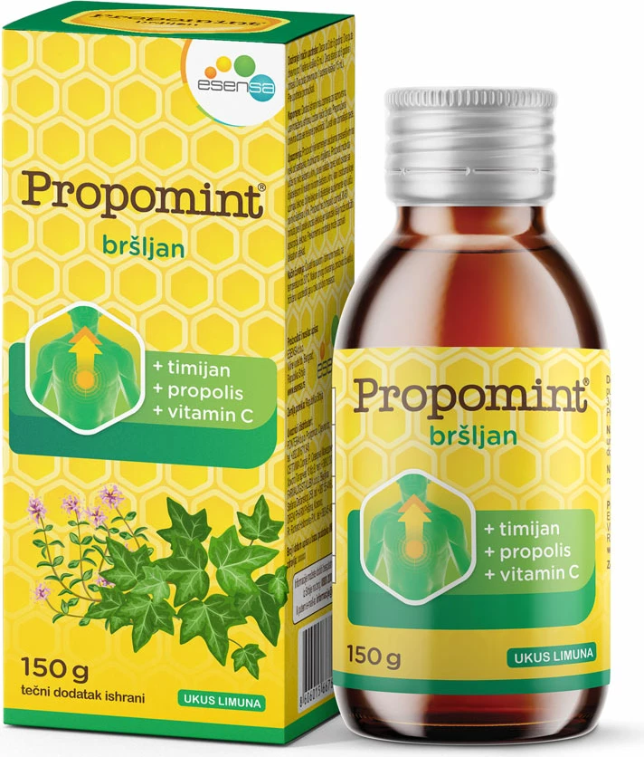Propomint IVY- suplement ushqimor në formë sirup 150ml për fëmijë dhe të rritur.