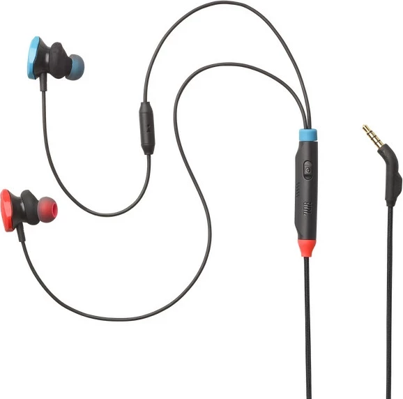 Kufje JBL Quantum 50N me kabllo in-ear për Nintendo, me mikrofon dhe kontrollues, kuqe/kaltër