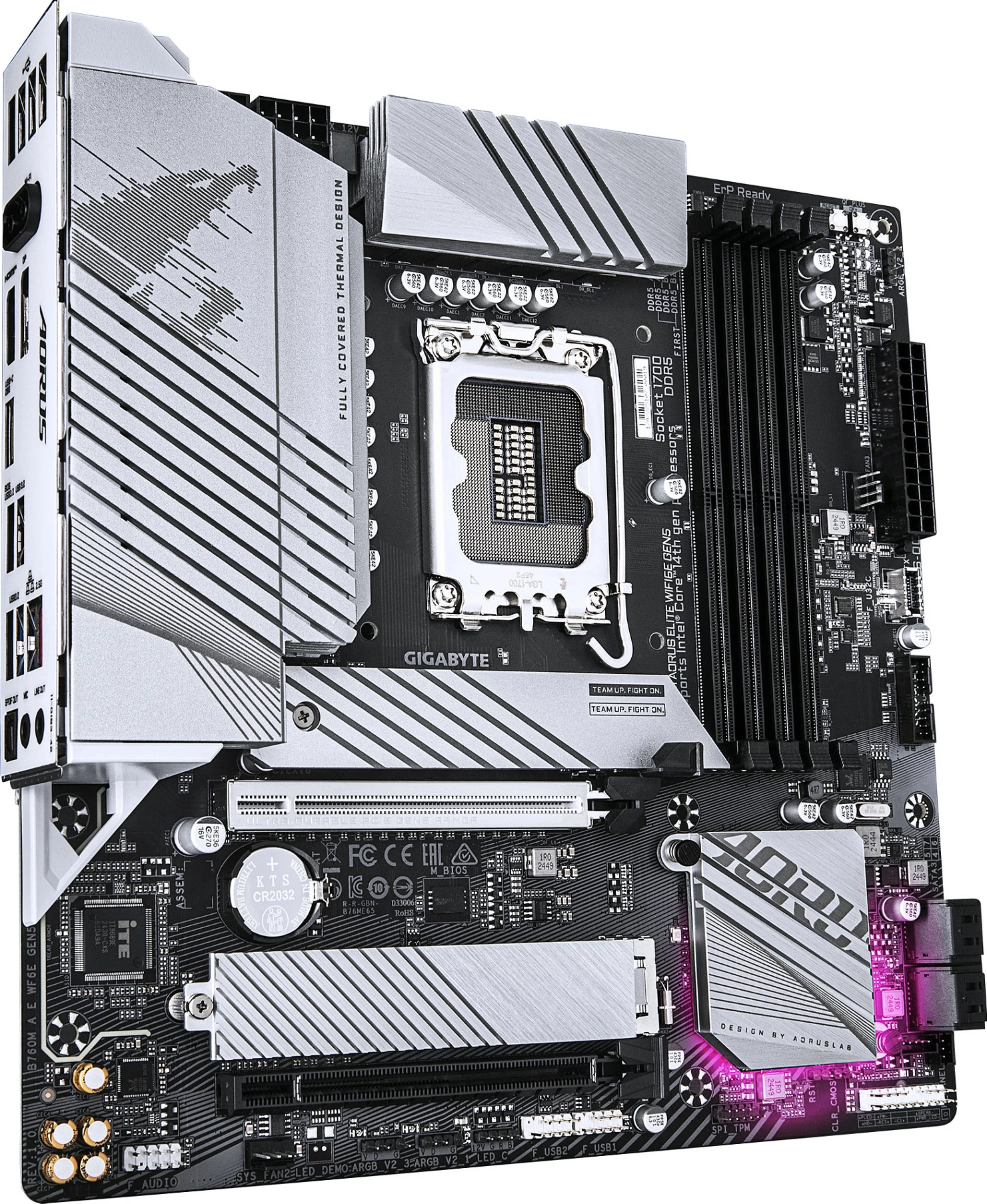 Pllakë amë Gigabyte B760M AORUS ELITE WIFI6E GEN5, LGA1700, DDR5, mATX, Wi‑Fi 6E