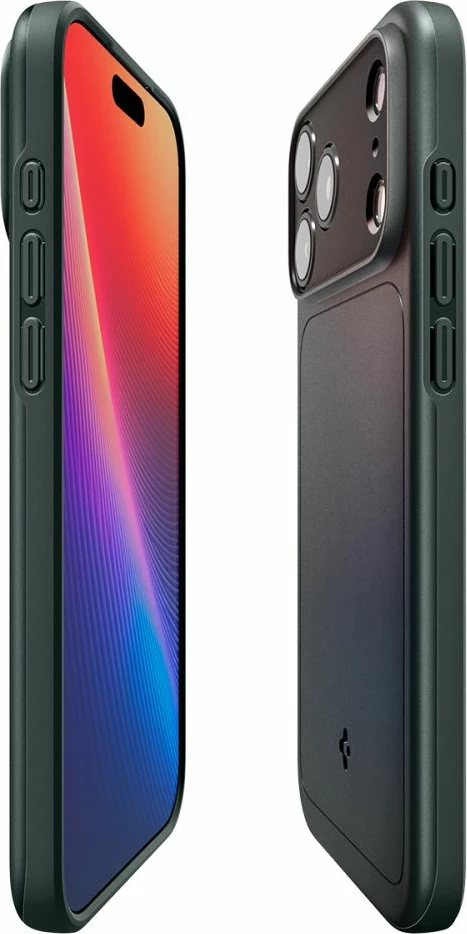 Mbështjellës Spigen Thin Fit MagSafe për iPhone 17 Pro/17 Pro Max, polikarbonat i hollë, unazë magnetike MagSafe, jeshile