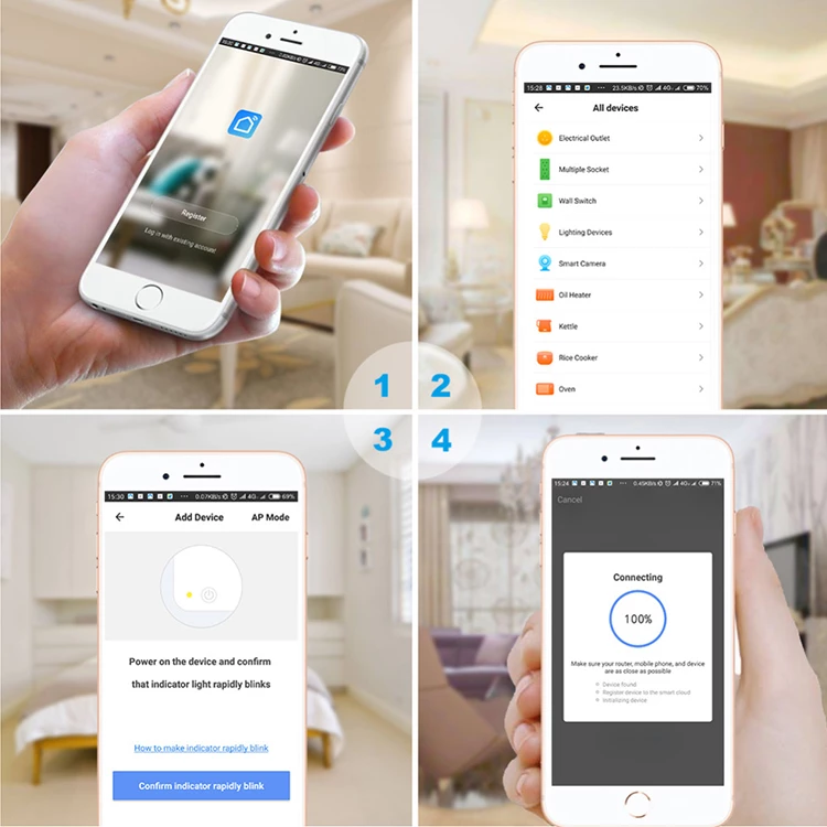 Prizë smart WiFi Moye Voltaic 16A/3520W me 2x USB, e bardhë