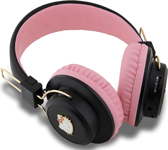Kufje Bluetooth Hello Kitty Metal Logo, Hel000120-0, rozë/zezë