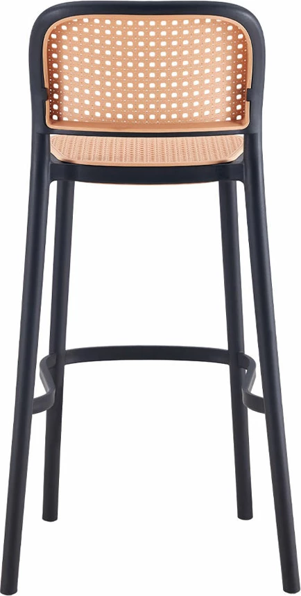 Karrige për bar Vienna, e zezë-natyrale, 52.5x51x103 cm