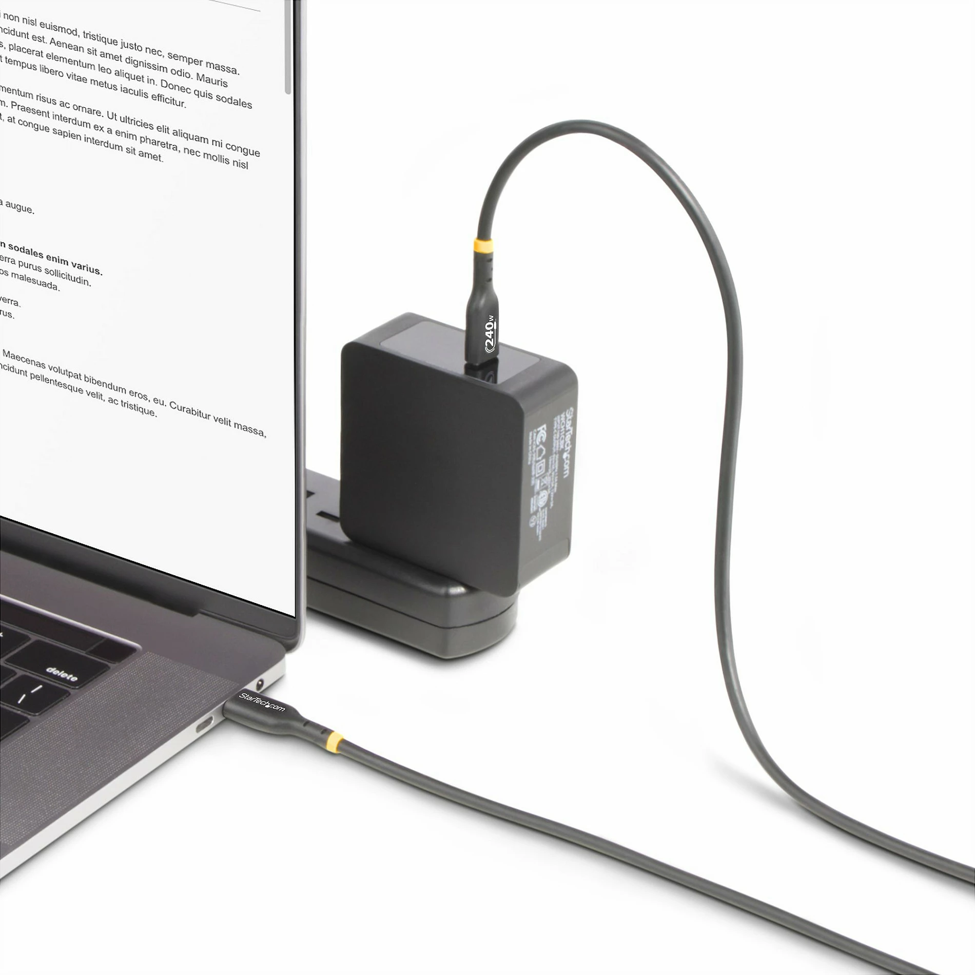 Kabllo USB-C StarTech 2m, PD 240W (EPR), USB-C në USB-C, e zezë