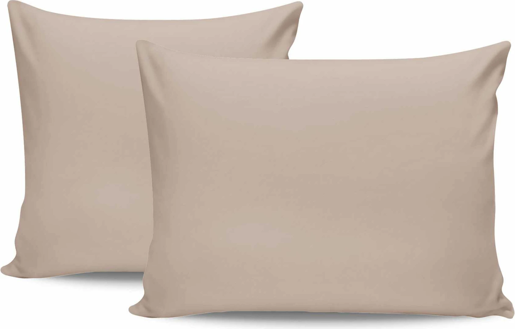 Set këllëfësh jastëku (2 copë), pambuk ranforce, ngjyrë bezhë, L'essentiel, Tonne Brune - Youthe, 50x80cm