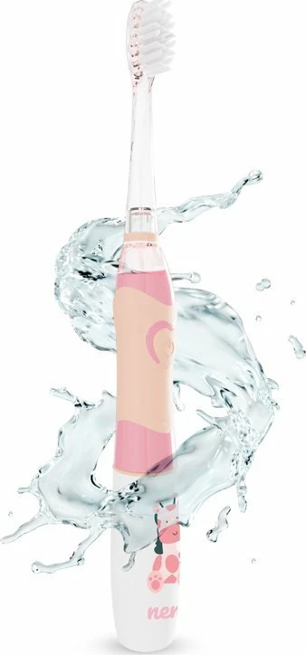 Furçë dhëmbësh elektrike Neno Fratelli për fëmijë 6+, 1 mod Delicate, 24000 lëvizje/min, IPX7, rozë, 1 kokë
